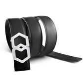 Metale Brossé Nero Carbon Reversible Belt