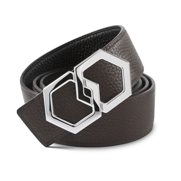 Metale Espresso Brown Noche Belt Reversible