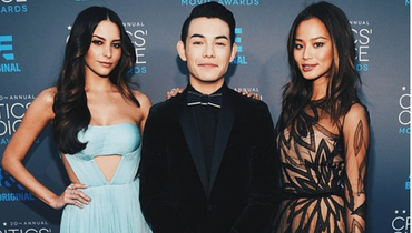 Ryan K Potter Rocking Hex Tie Chroma Bow Tie at the Academy Awards