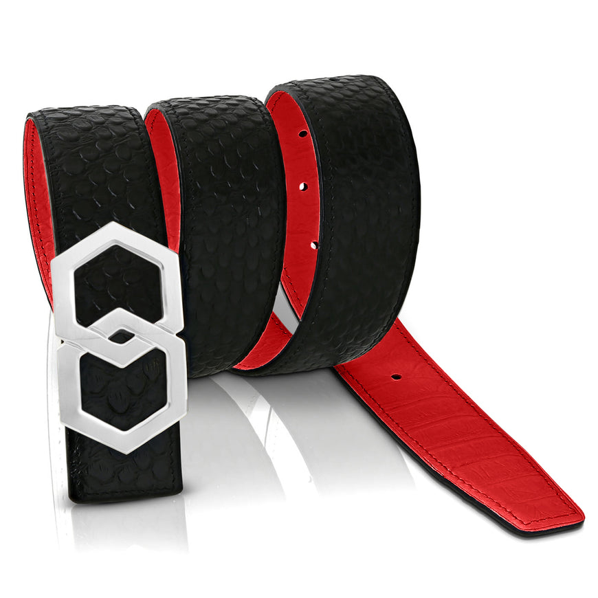 Metale Brossé Mamba Rosso Noche Belt Reversible