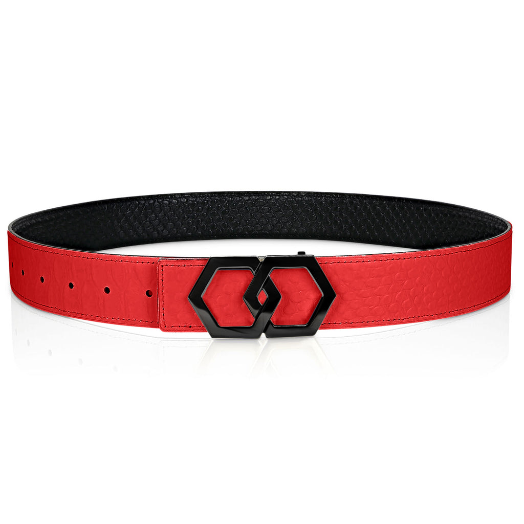 Men's Belt | Black Leather with Silver Buckle| LP 680 METALE | Hextie ...