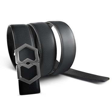 Black Metale Nero Carbon Reversible Belt