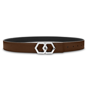 Metale Espresso Brown Noche Belt Reversible