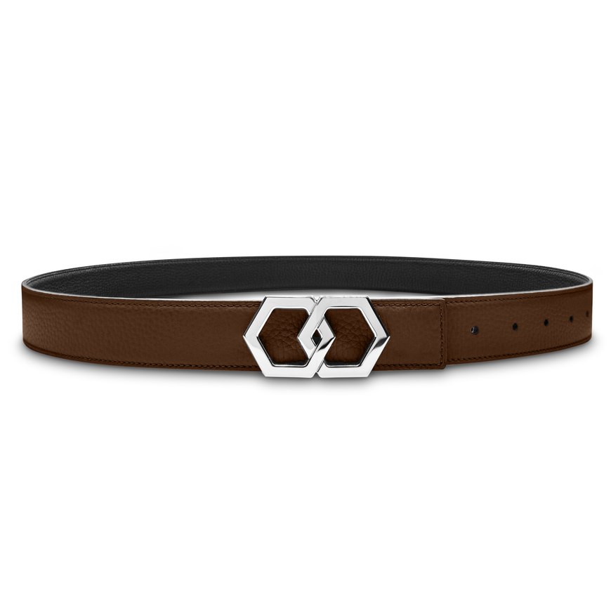 Metale Espresso Brown Noche Belt Reversible